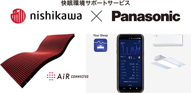 快眠環境サポートサービス nishikawa×Panasonic